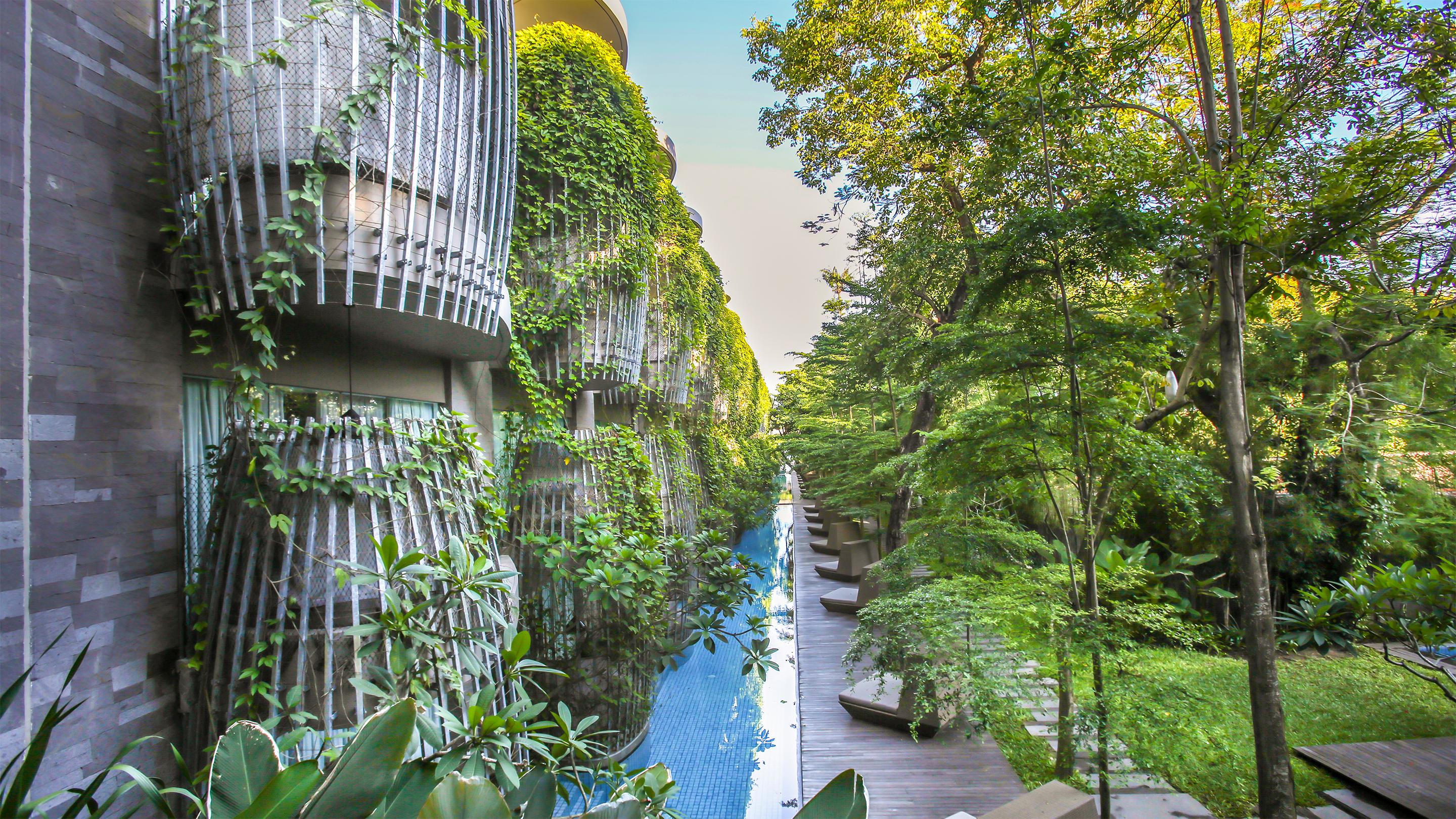 Maya Sanur Resort & Spa Екстер'єр фото The green wall at the hotel
